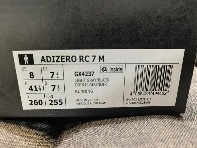 Adidas Adizero RC 1 White Red Black Running Shoes