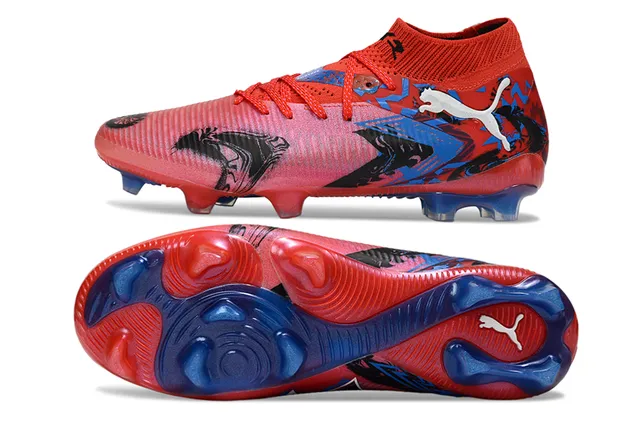 Puma Future Z Graphic Print Red Pink Blue Firm-Ground Soccer Shoes