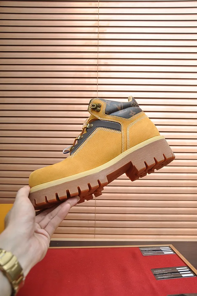 Louis Vuitton Mustard Yellow Monogram Work Boots