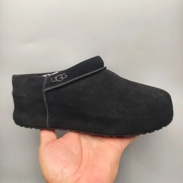 UGG Black White Suede Upper Shearling-Lined Casual Shoes