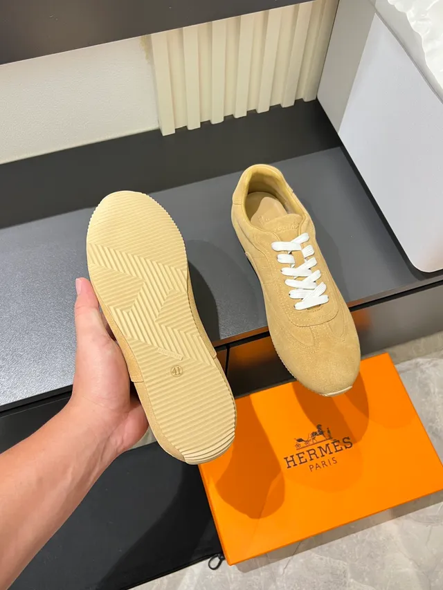 Beige Suede Low-Top Lifestyle Sneakers