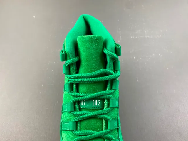 Air Jordan 11 Monochromatic Green Suede Basketball Shoes