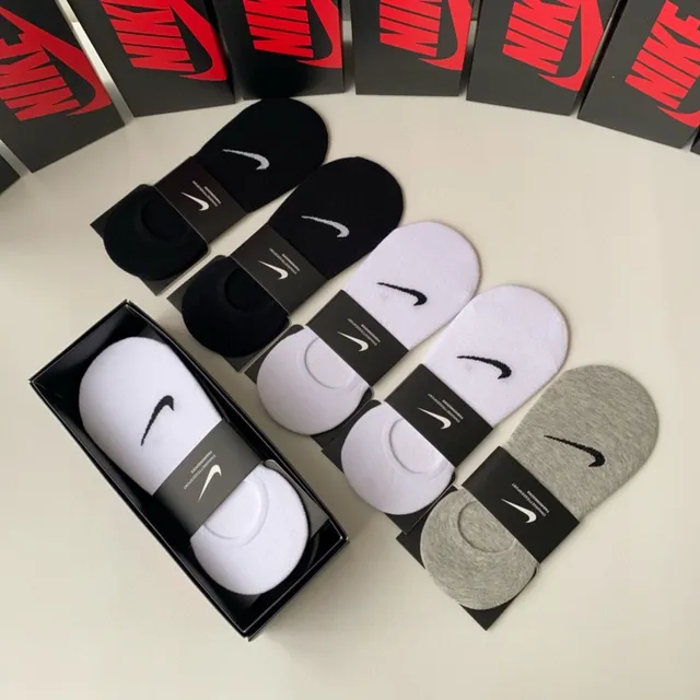 Nike Black White No-Show Low-Cut Socks