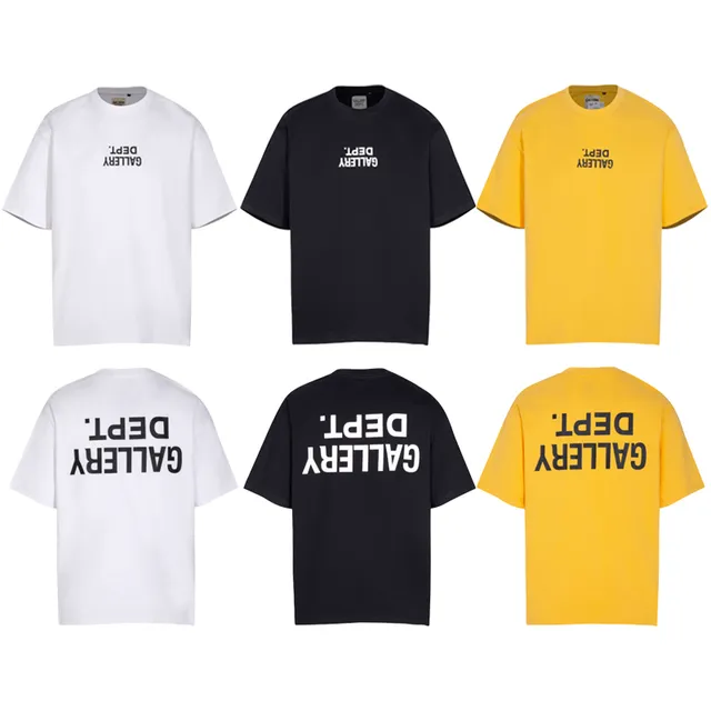 Gallery Dept Black Oversized Fit Screen-Printed Text T-Shirt