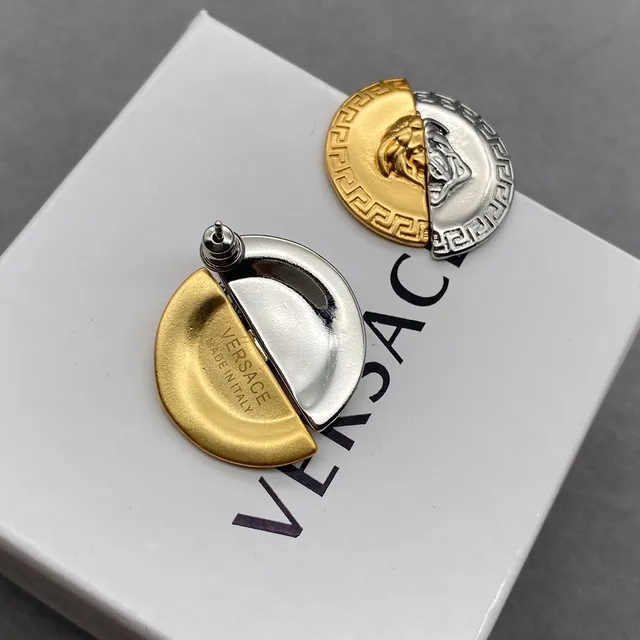 Versace Greca Odissea Split-Face Medusa Earrings