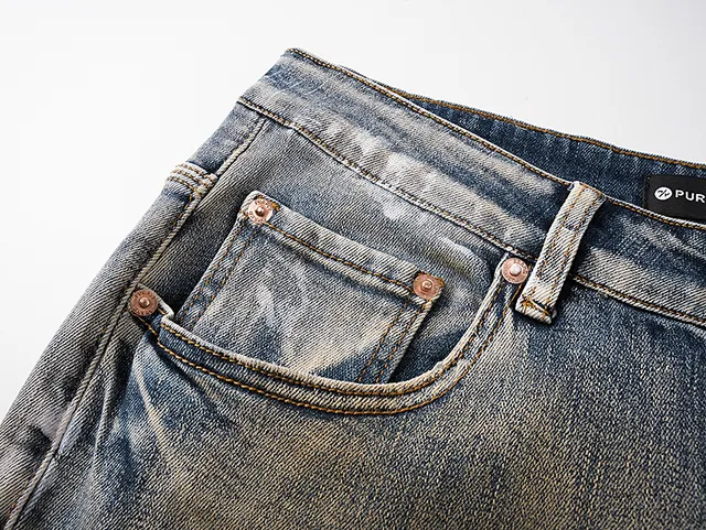 Purple Brand Distressed Paint-Splattered Bleach-Wash Slim-Fit Jeans