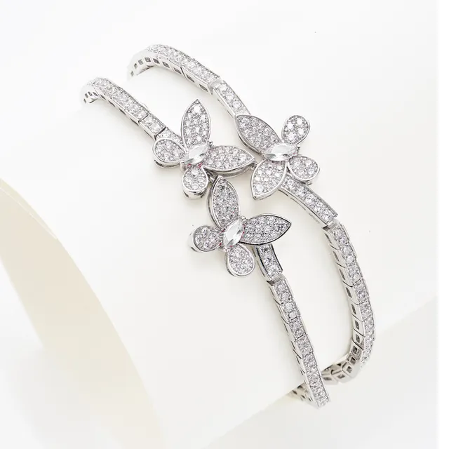 Floral Pavé Emerald and Diamond Bracelet