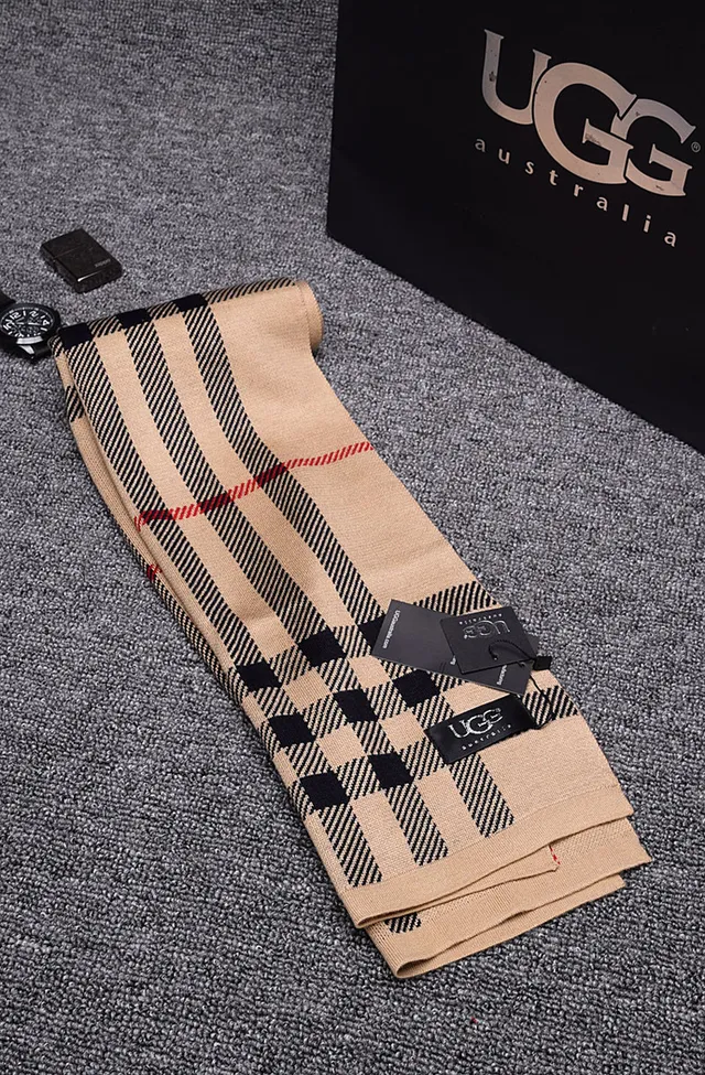 UGG Plaid Woven Cashmere Scarf