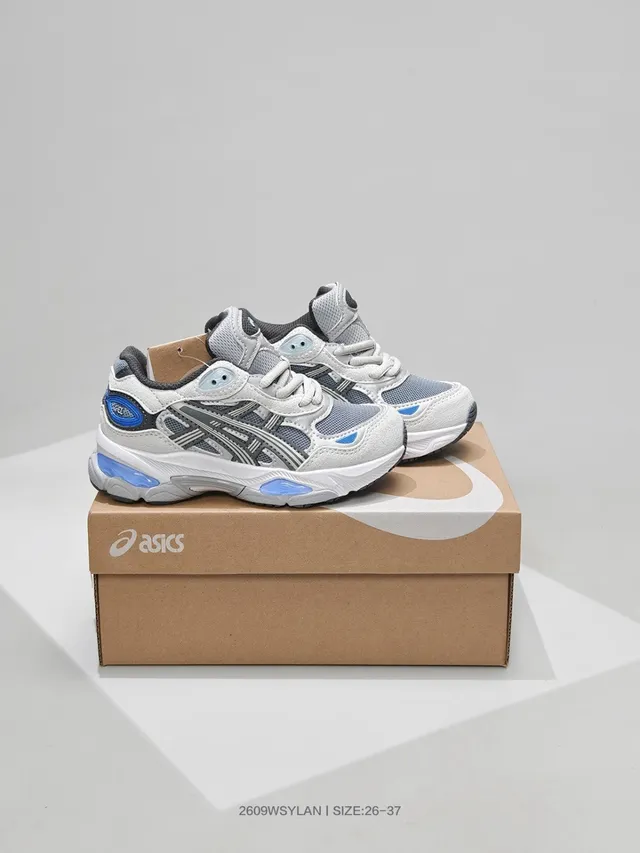 ASICS White Blue Midsole Mesh And Synthetic Overlay Chunky Sneakers