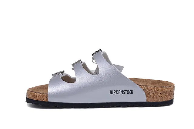 Birkenstock Arizona Metallic Silver Casual Sandals