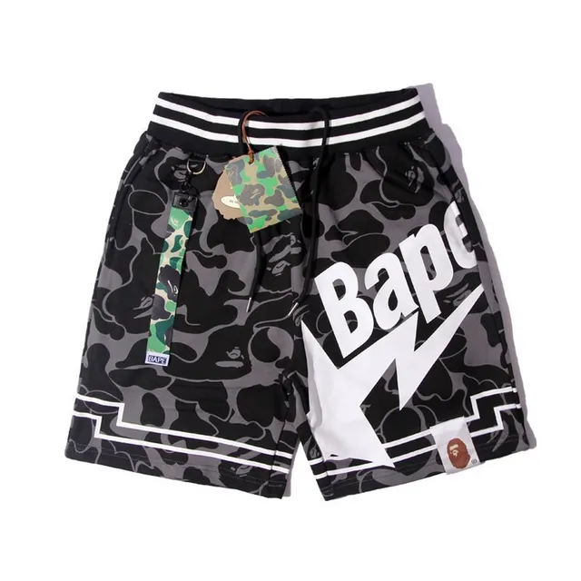 A Bathing Ape Multicolor Drawstring Waist Relaxed Fit Shorts