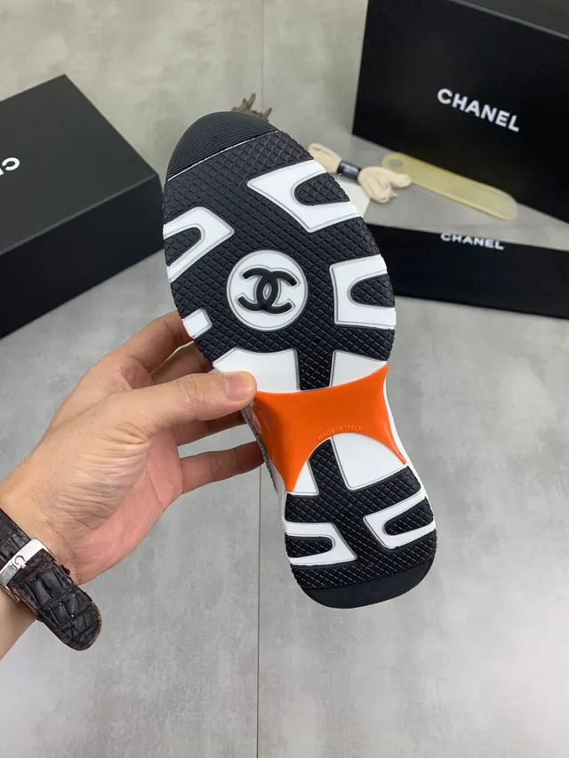 Chanel Runner Metallic Silver Orange Blue Chunky Sneakers