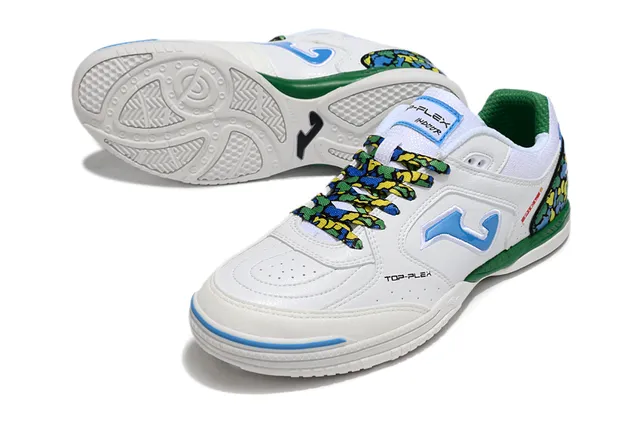 Joma Top-Plex White Blue Synthetic Upper Sneakers