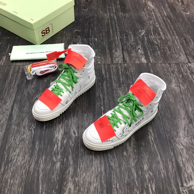 Off-White The Ten Green High-Top Graphic-Printed Lifestyle Sneakers