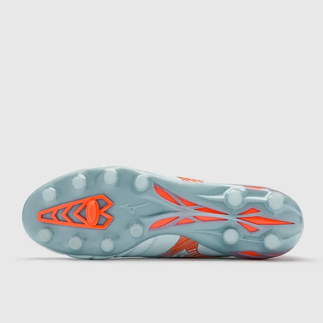 Mizuno Blue Orange Low-Cut Leather-Mesh Upper Molded Studs Firm-Ground Soccer Shoes