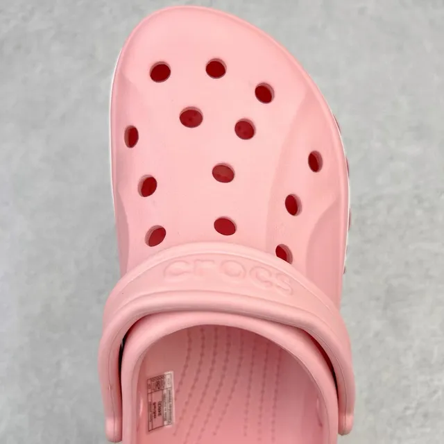 Crocs Classic Clog Pink Red Molded Foam Construction Ventilation Holes Clog