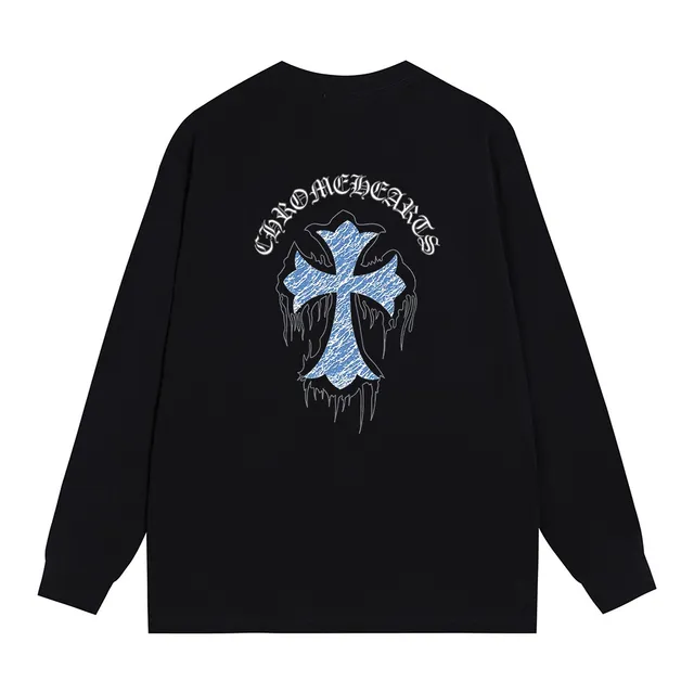 Chrome Hearts Cross Graphic Black Long-Sleeve T-Shirt