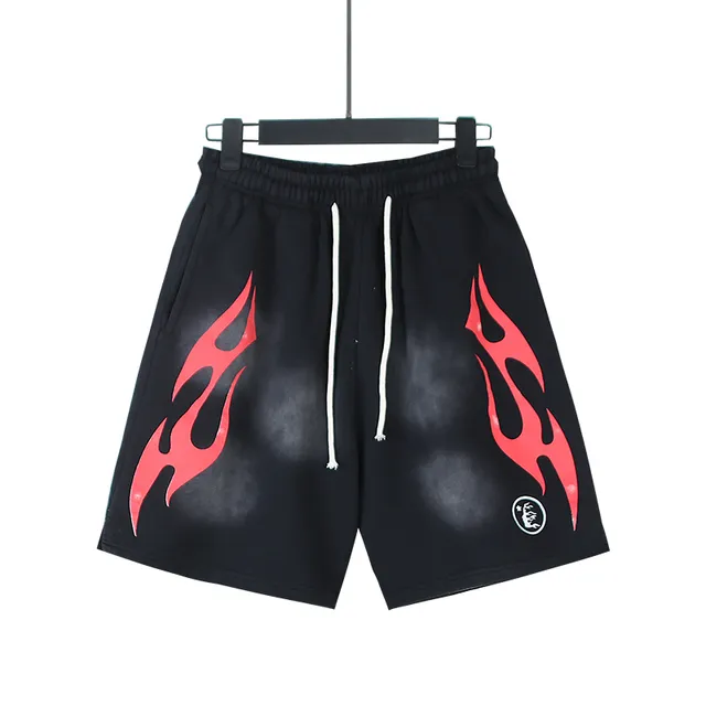 Hellstar Graphic Flame Print Black and Red Tracksuit