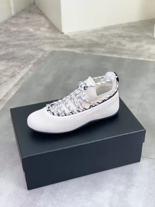 Chanel Beige Black Suede Upper Speckled Rope Laces Lifestyle Sneakers