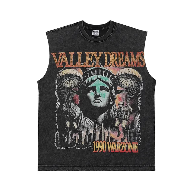 Valley Dreams Graphic-Print Sleeveless Crew-Neck Vest Top