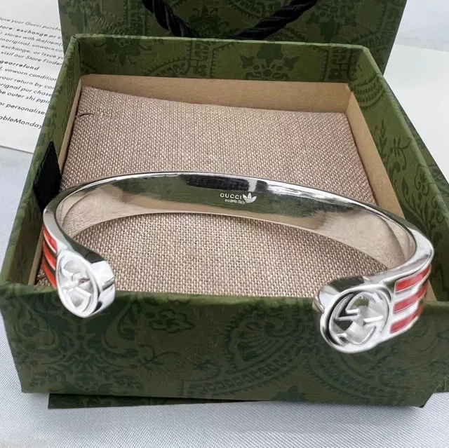 Adidas Trefoil Enamel Stripe Cuff Bracelets