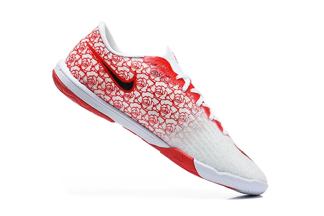 Nike Mercurial Red White Low-Cut Synthetic Upper Indoor Soccer Shoes