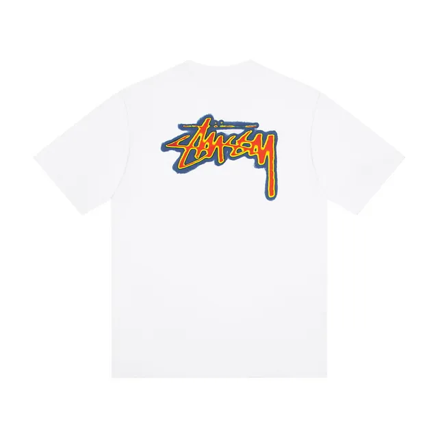 Stussy Stock Logo Multicolor Graphic T-Shirt