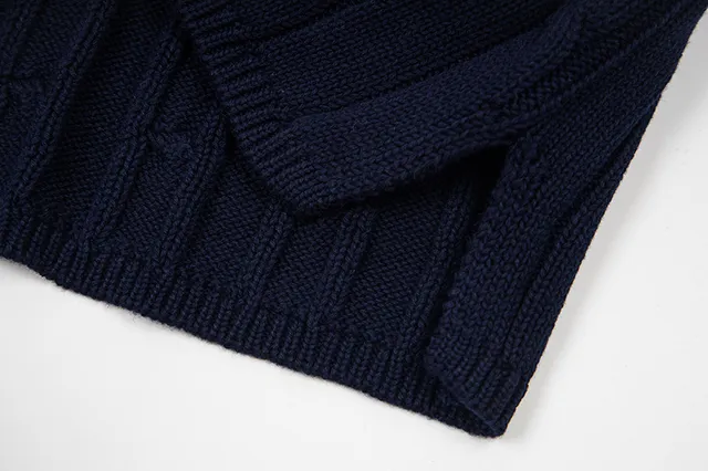 Polo Ralph Lauren Beige Navy Cable-Knit Sleeveless Polo Shirt