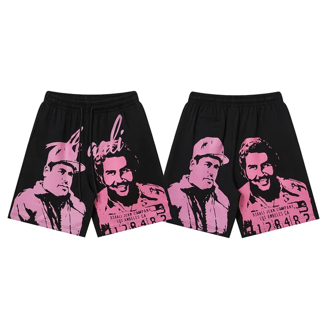 ASAALI JEAN COMPANY Graphic-Print Elastic-Waist Shorts