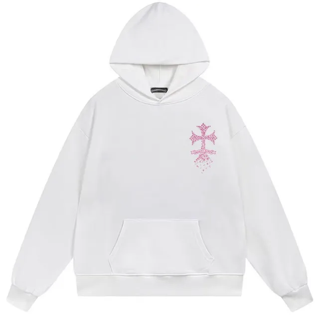 Chrome Hearts Cross Motif Embroidered Black Hoodie