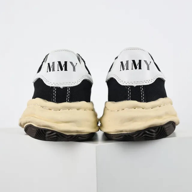 MM6 Maison Margiela Black Beige Deconstructed Sculpted Midsole Lifestyle Sneakers