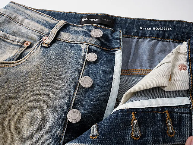Purple Brand Distressed Paint-Splattered Bleach-Wash Slim-Fit Jeans