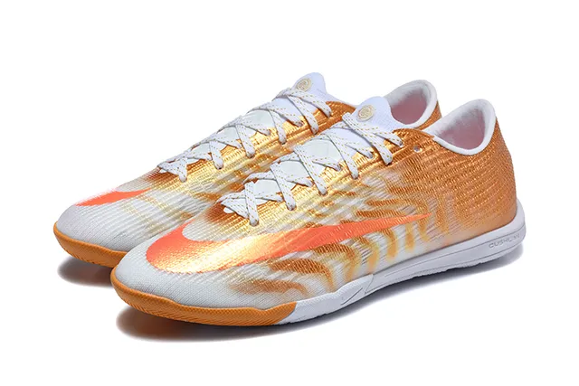 Nike Mercurial Vapor Orange White Low-Cut Knit Upper Gradient Weave Indoor Soccer Shoes