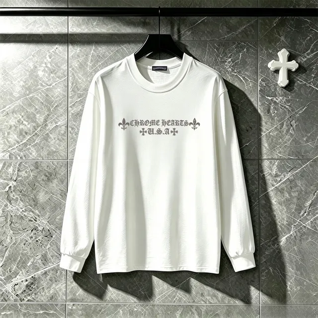 Chrome Hearts Cross Logo Long-Sleeve Black T-Shirt