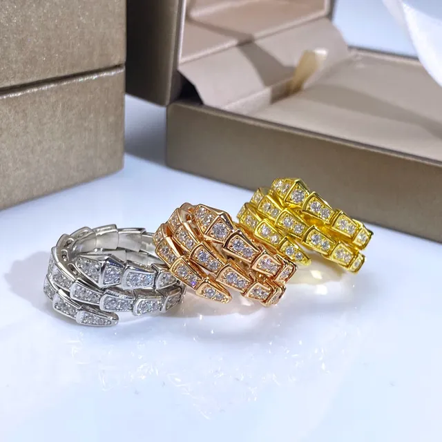 Bvlgari Gold White Multi-Row Coiled Pavé-Set Ring