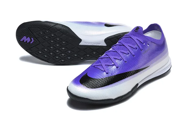 Nike Purple White Low-Top Gradient Upper Indoor Soccer Shoes