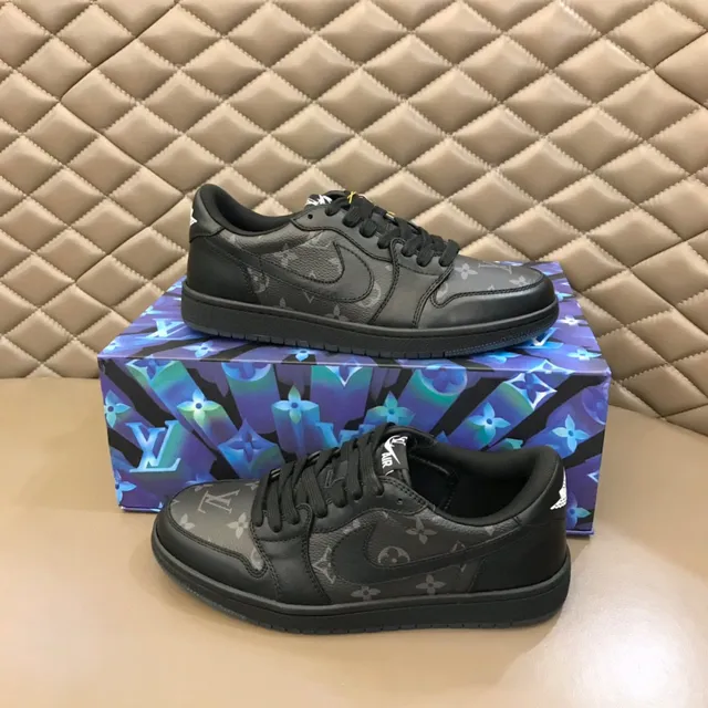 Nike Dunk Low Monogram Print Black Lifestyle Sneakers