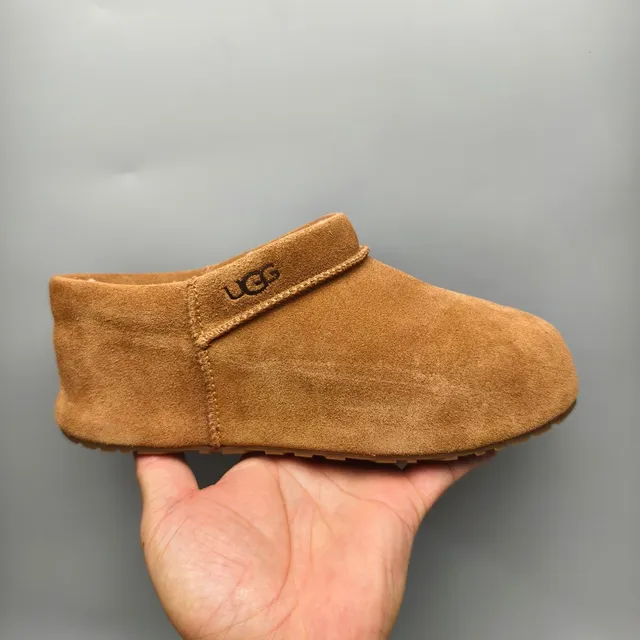 UGG Tasman Tan Suede Shearling-Lined Slipper
