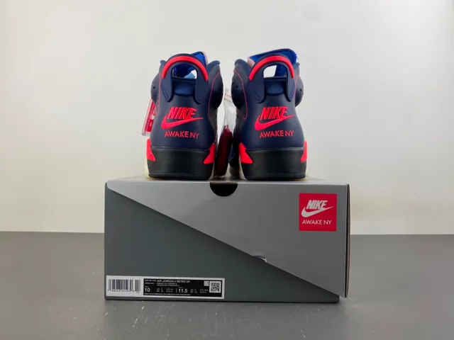 Air Jordan 6 Blue and Red High-Top Basketball Shoes