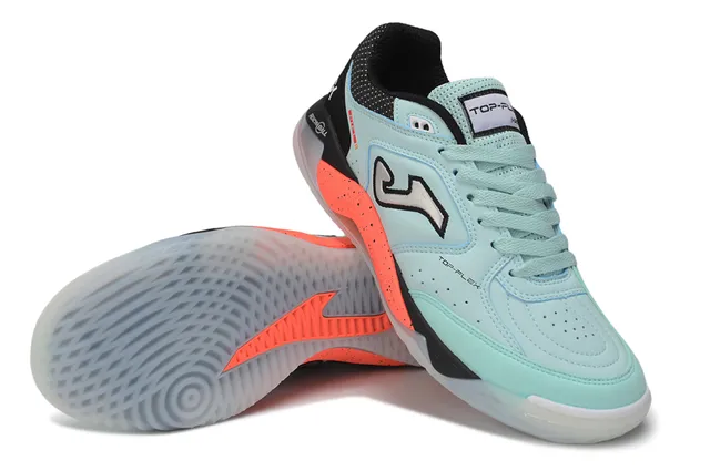 Joma Blue Orange Low-Top Perforated Mesh Upper Sneakers