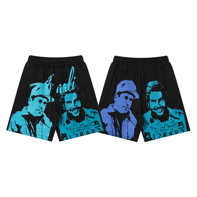 ASAALI JEAN COMPANY Graphic-Print Elastic-Waist Shorts