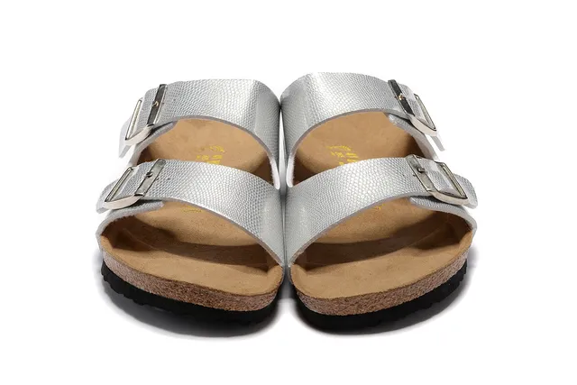 Birkenstock Arizona Metallic Silver Casual Sandals