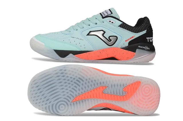 Joma Blue Orange Low-Top Perforated Mesh Upper Sneakers