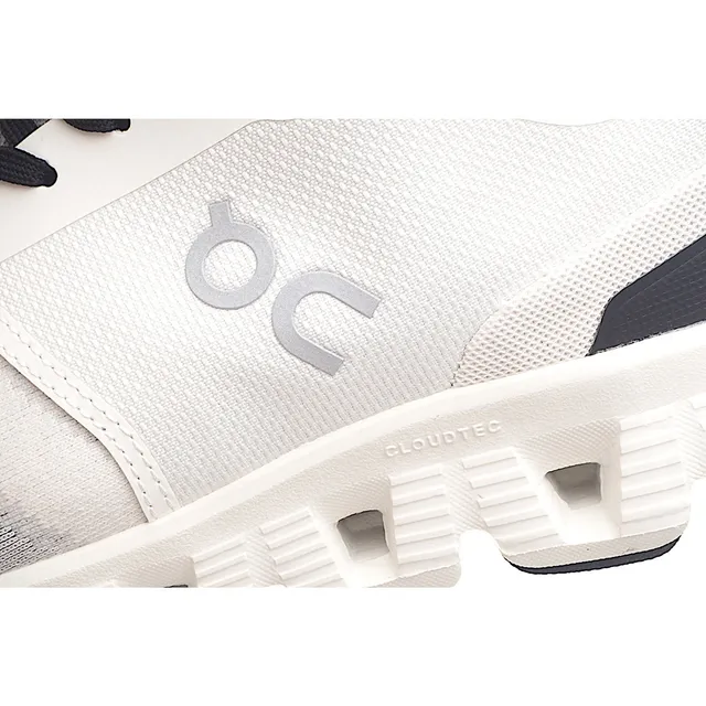 On Cloudmonster Off-White and Navy Running Shoes