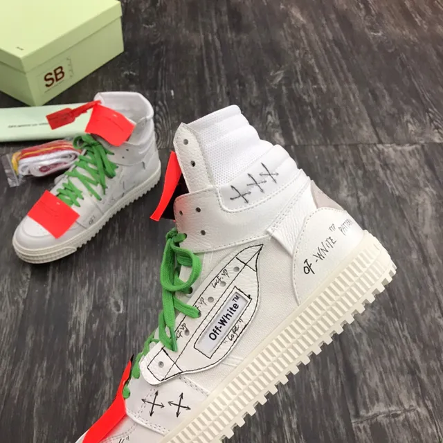 Off-White The Ten Green High-Top Graphic-Printed Lifestyle Sneakers