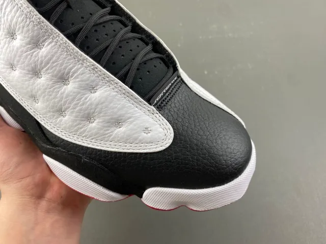 Air Jordan 13 White Black Red Quilted Basketball Shoes