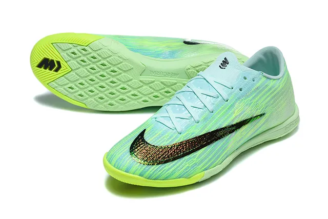 Nike Mercurial Green Blue Knit Upper Gradient Indoor Soccer Shoes