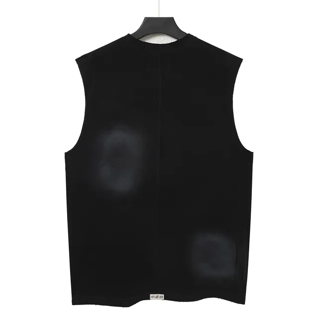 Black Graphic-Print Sleeveless Vest Top