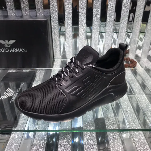Giorgio Armani EA7 All-Black Mesh Lifestyle Sneaker