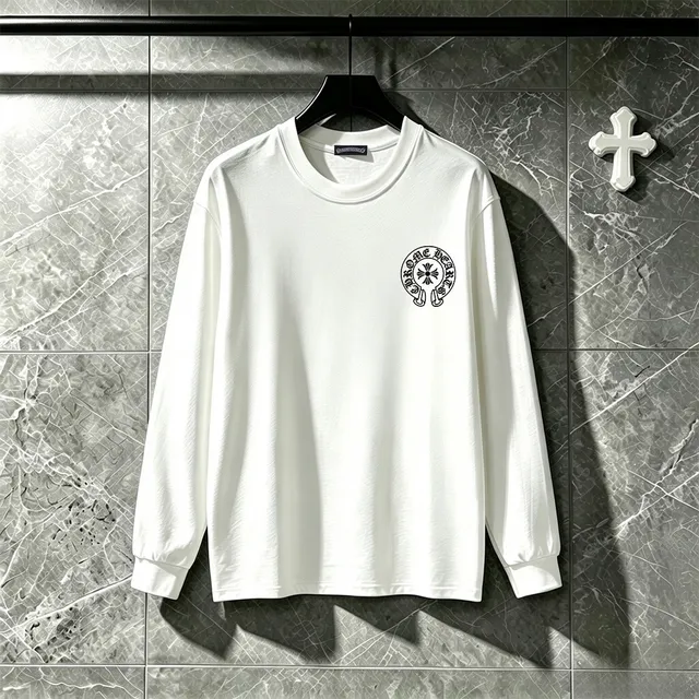 Chrome Hearts Back-Printed Gothic Logo Long-Sleeve T-Shirt